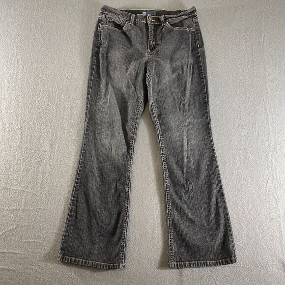 Relativity Jeans Womens 10 Black Stretch‎ Mid Rise Straight Preppy Western - Picture 1 of 9